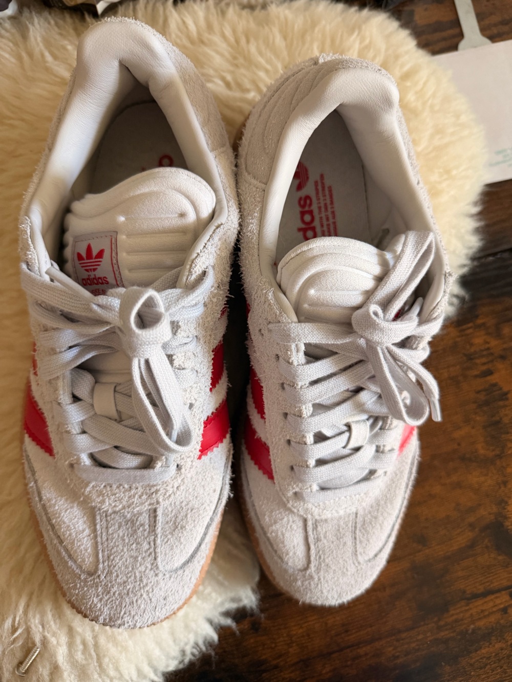 Adidas Samba Sneakers with Red Three-Stripes